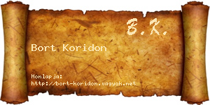 Bort Koridon névjegykártya
